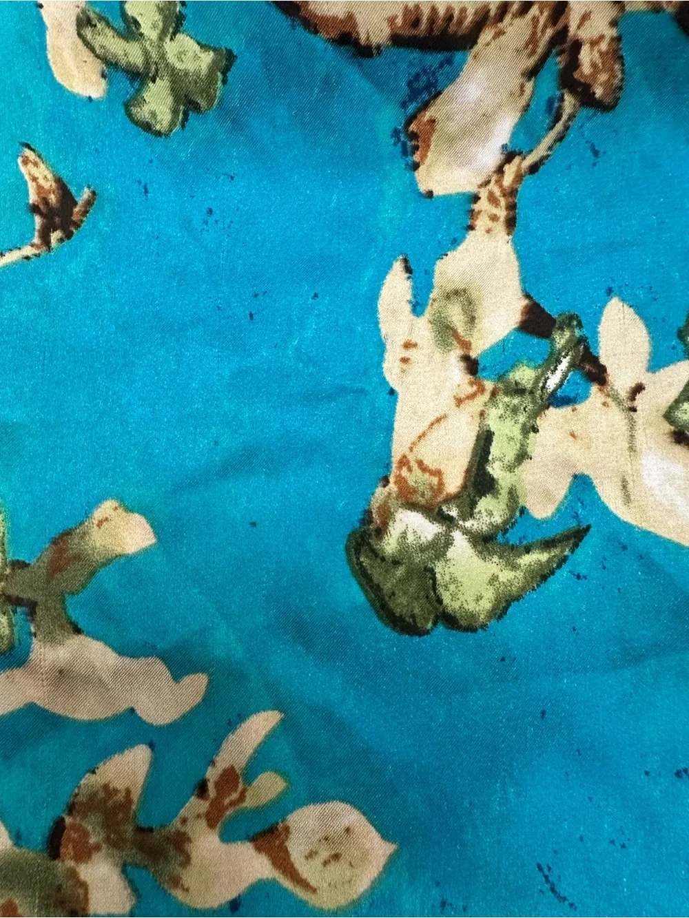 Van Gogh Almond Blossom Scarf - Soft Silk-Feel Square Shawl - 90cm x 90cm